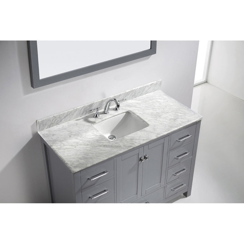 Modern Fittings Caroline Avenue 48" Single Bath Vanity with Marble Top and Square Sink