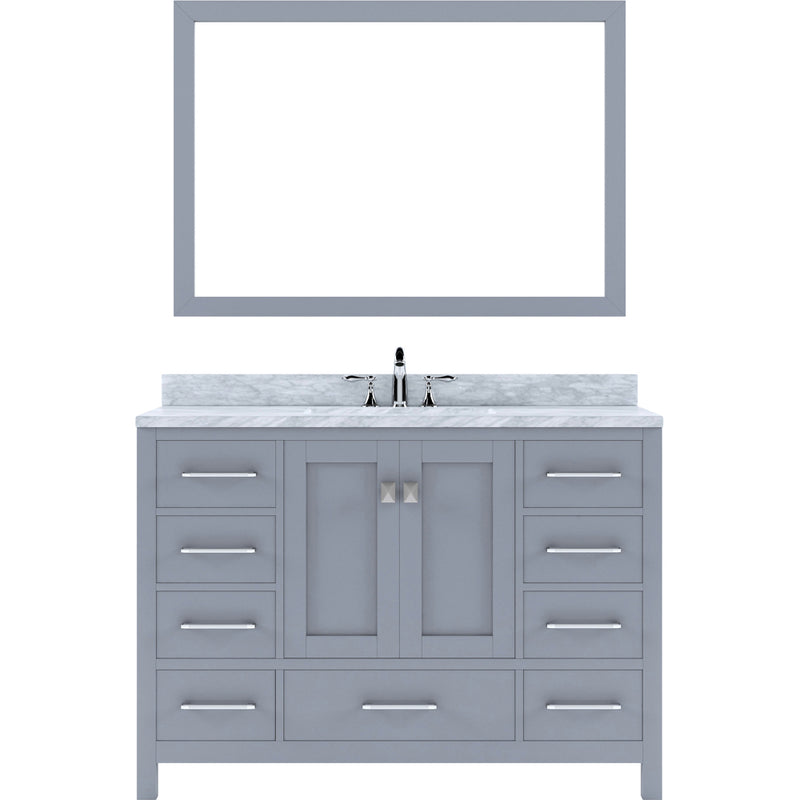 Modern Fittings Caroline Avenue 48" Single Bath Vanity with Marble Top and Square Sink Faucet