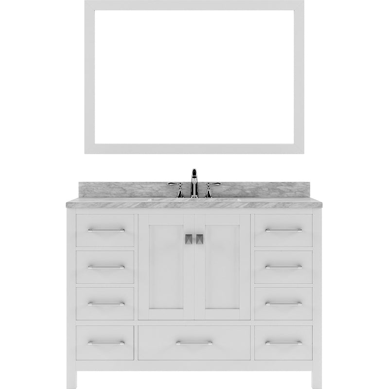 Modern Fittings Caroline Avenue 48" Single Bath Vanity with Marble Top and Square Sink