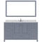 Modern Fittings Caroline Avenue 60" Single Bath Vanity Calacatta Quartz Top and Round Sink Faucet