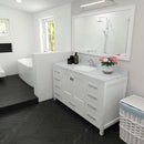 Modern Fittings Caroline Avenue 60" Single Bath Vanity with Calacatta Quartz Top and Round Sink