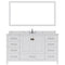 Modern Fittings Caroline Avenue 60" Single Bath Vanity with Calacatta Quartz Top and Round Sink