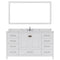 Modern Fittings Caroline Avenue 60" Single Bath Vanity with Calacatta Quartz Top and Square Sink