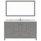 Modern Fittings Caroline Avenue 60" Single Bath Vanity with Cultured Marble Quartz Top and Round Sink Faucet