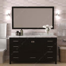 Modern Fittings Caroline Avenue 60" Single Bath Vanity with Cultured Marble Quartz Top and Round Sink