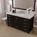 Modern Fittings Caroline Avenue 60" Single Bath Vanity with Cultured Marble Quartz Top and Round Sink