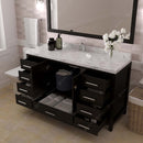 Modern Fittings Caroline Avenue 60" Single Bath Vanity with Cultured Marble Quartz Top and Round Sink