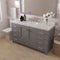 Modern Fittings Caroline Avenue 60" Single Bath Vanity with Cultured Marble Quartz Top and Round Sink Faucet