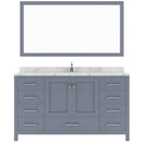 Modern Fittings Caroline Avenue 60" Single Bath Vanity with Cultured Marble Quartz Top and Round Sink