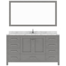 Modern Fittings Caroline Avenue 60" Single Bath Vanity with Cultured Marble Quartz Top and Square Sink