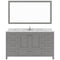 Modern Fittings Caroline Avenue 60" Single Bath Vanity with Cultured Marble Quartz Top and Square Sink Faucet