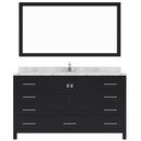 Modern Fittings Caroline Avenue 60" Single Bath Vanity with Cultured Marble Quartz Top and Square Sink