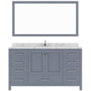 Modern Fittings Caroline Avenue 60" Single Bath Vanity with Cultured Marble Quartz Top and Square Sink