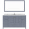 Modern Fittings Caroline Avenue 60" Single Bath Vanity with Cultured Marble Quartz Top and Square Sink