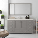 Modern Fittings Caroline Avenue 60" Single Bath Vanity with Quartz Top and Round Sink