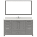 Modern Fittings Caroline Avenue 60" Single Bath Vanity with Quartz Top and Round Sink