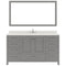 Modern Fittings Caroline Avenue 60" Single Bath Vanity with Quartz Top and Round Sink Faucet