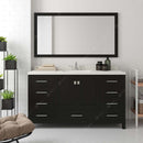 Modern Fittings Caroline Avenue 60" Single Bath Vanity with Quartz Top and Round Sink