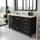 Modern Fittings Caroline Avenue 60" Single Bath Vanity with Quartz Top and Round Sink