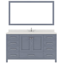 Modern Fittings Caroline Avenue 60" Single Bath Vanity with Quartz Top and Round Sink