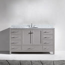 Modern Fittings Caroline Avenue 60" Single Bath Vanity with Marble Top and Round Sink