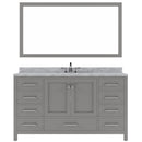 Modern Fittings Caroline Avenue 60" Single Bath Vanity with Marble Top and Round Sink