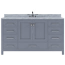 Modern Fittings Caroline Avenue 60" Single Bath Vanity with Marble Top and Round Sink