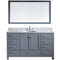 Modern Fittings Caroline Avenue 60" Single Bath Vanity with Marble Top and Round Sink Faucet