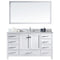 Modern Fittings Caroline Avenue 60" Single Bath Vanity with Marble Top and Round Sink