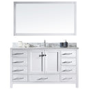 Modern Fittings Caroline Avenue 60" Single Bath Vanity with Marble Top and Round Sink Faucet