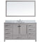 Modern Fittings Caroline Avenue 60" Single Bath Vanity with Marble Top and Square Sink Faucet