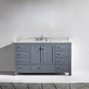 Modern Fittings Caroline Avenue 60" Single Bath Vanity with Marble Top and Square Sink