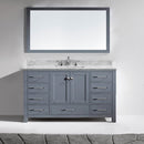 Modern Fittings Caroline Avenue 60" Single Bath Vanity with Marble Top and Square Sink