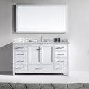 Modern Fittings Caroline Avenue 60" Single Bath Vanity with Marble Top and Square Sink Faucet