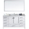 Modern Fittings Caroline Avenue 60" Single Bath Vanity with Marble Top and Square Sink