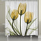 Laural Home Golden X-Ray Tulips Shower Curtain