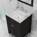 Alya Bath Norwalk 24" Vanity Espresso with Carrera Marble Top HE-101-24-E-CWMT