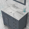 Alya Bath Norwalk 36" Drawer Vanity in Gray with Carrera Marble Top HE-101-36-DR-G-CWMT