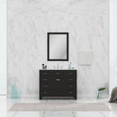 Alya Bath Norwalk 42" Vanity Espresso with Carrera Marble Top HE-101-42-E-CWMT