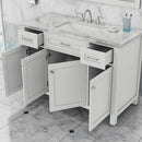 Alya Bath Norwalk 48" Vanity White with Carrera Marble Top HE-101-48-W-CWMT