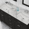 Alya Bath Norwalk 60" Double Vanity Espresso with Carrera Marble Top HE-101-60D-E-CWMT