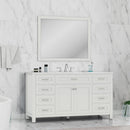 Alya Bath Norwalk 60" Single Vanity White with Carrera Marble Top HE-101-60S-W-CWMT