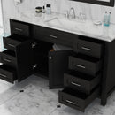 Alya Bath Norwalk 60" Single Vanity Espresso with Carrera Marble Top HE-101-60S-E-CWMT