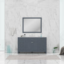 Alya Bath Norwalk 60" Single Vanity in Gray with Carrera Marble Top HE-101-60S-G-CWMT