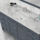 Alya Bath Norwalk 60" Single Vanity in Gray with Carrera Marble Top HE-101-60S-G-CWMT