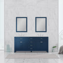 Alya Bath Norwalk 72" Double Vanity Blue with Carrera Marble Top HE-101-72D-B-CWMT