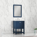 Alya Bath Wilmington 24" Vanity Blue with Carrera Marble Top HE-102-24-B-CWMT