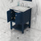 Alya Bath Wilmington 24" Vanity Blue with Carrera Marble Top HE-102-24-B-CWMT