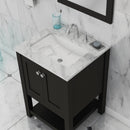 Alya Bath Wilmington 24" Vanity Espresso with Carrera Marble Top HE-102-24-E-CWMT