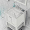 Alya Bath Wilmington 24" Vanity White with Carrera Marble Top HE-102-24-W-CWMT